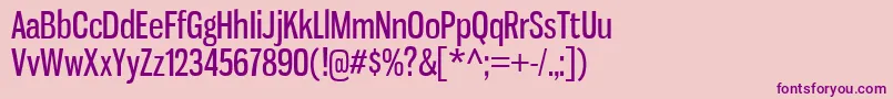 GnuolaneFreeCyrillic Font – Purple Fonts on Pink Background
