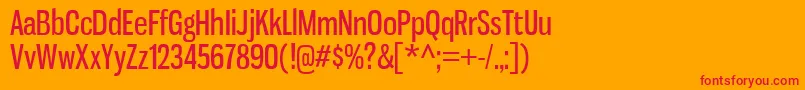 GnuolaneFreeCyrillic Font – Red Fonts on Orange Background