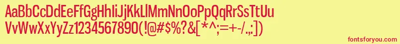 GnuolaneFreeCyrillic Font – Red Fonts on Yellow Background