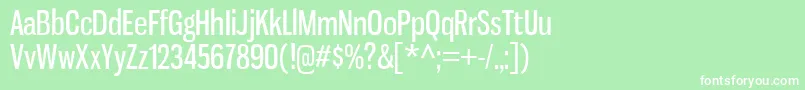 フォントGnuolaneFreeCyrillic – 緑の背景に白い文字