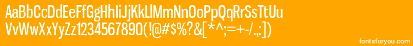 GnuolaneFreeCyrillic Font – White Fonts on Orange Background