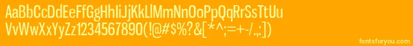 GnuolaneFreeCyrillic Font – Yellow Fonts on Orange Background