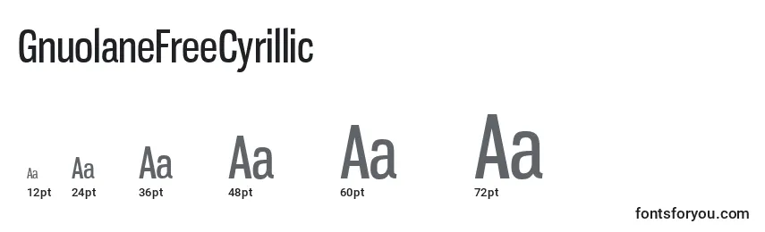 GnuolaneFreeCyrillic Font Sizes