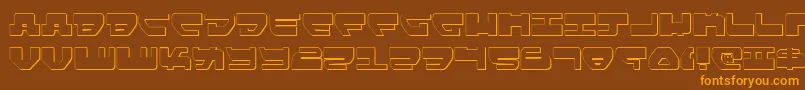 LoveladiesShadow Font – Orange Fonts on Brown Background