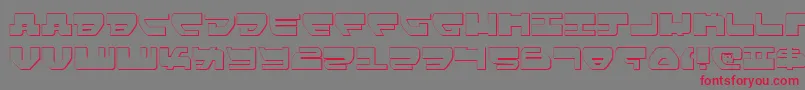 LoveladiesShadow-Schriftart – Rote Schriften auf grauem Hintergrund