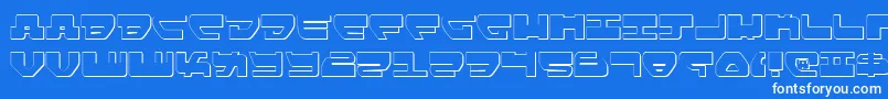 Шрифт LoveladiesShadow – белые шрифты на синем фоне
