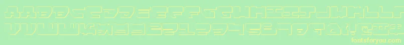 LoveladiesShadow Font – Yellow Fonts on Green Background