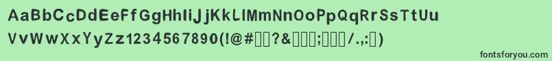 FancycurvedyRegular-Schriftart – Schwarze Schriften auf grünem Hintergrund