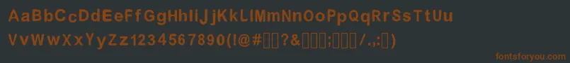 Шрифт FancycurvedyRegular – коричневые шрифты на чёрном фоне