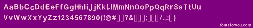 Шрифт FancycurvedyRegular – розовые шрифты на фиолетовом фоне
