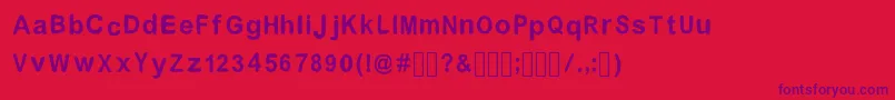 FancycurvedyRegular Font – Purple Fonts on Red Background