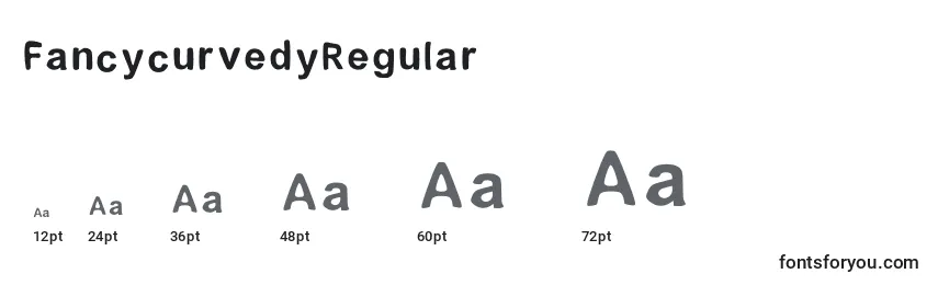 Размеры шрифта FancycurvedyRegular