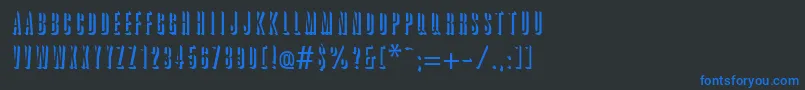 GreatRelief Font – Blue Fonts on Black Background