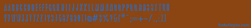 GreatRelief Font – Blue Fonts on Brown Background