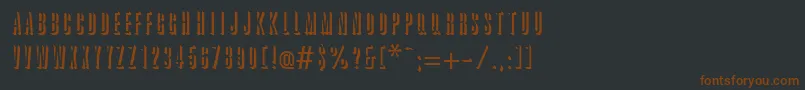 GreatRelief-fontti – ruskeat fontit mustalla taustalla