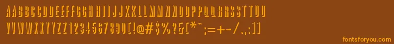 GreatRelief Font – Orange Fonts on Brown Background
