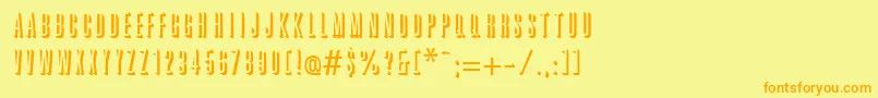 GreatRelief Font – Orange Fonts on Yellow Background