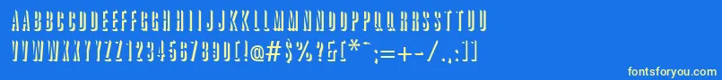 GreatRelief Font – Yellow Fonts on Blue Background