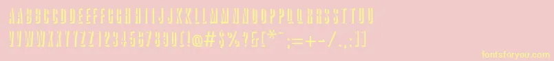 GreatRelief Font – Yellow Fonts on Pink Background