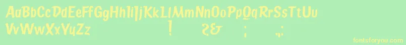 StateBridge Font – Yellow Fonts on Green Background