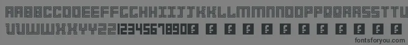 フォント3Strokes – 黒い文字の灰色の背景