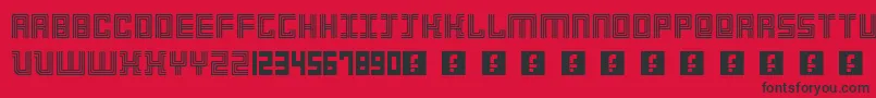 3Strokes Font – Black Fonts on Red Background