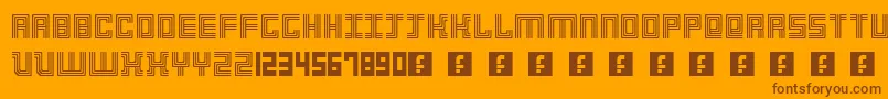 3Strokes Font – Brown Fonts on Orange Background