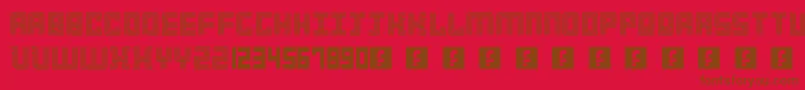 3Strokes Font – Brown Fonts on Red Background