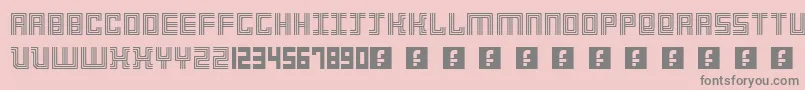 3Strokes Font – Gray Fonts on Pink Background