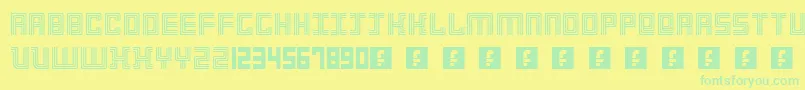 En savoir plus sur la police 3Strokes Police 3Strokes – polices vertes sur fond jaune