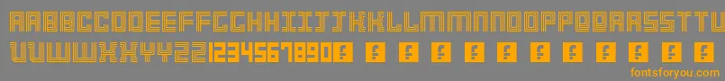 3Strokes Font – Orange Fonts on Gray Background