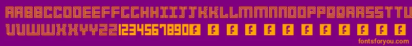 3Strokes Font – Orange Fonts on Purple Background