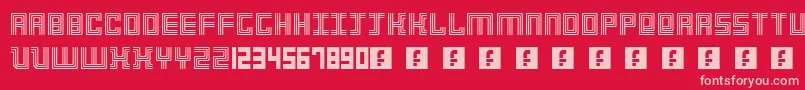 3Strokes Font – Pink Fonts on Red Background
