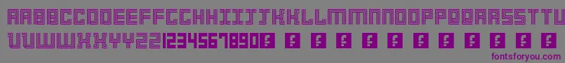 3Strokes Font – Purple Fonts on Gray Background