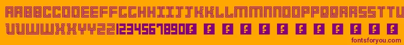 3Strokes Font – Purple Fonts on Orange Background