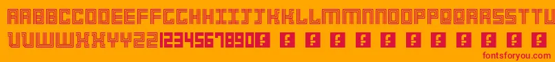 3Strokes Font – Red Fonts on Orange Background