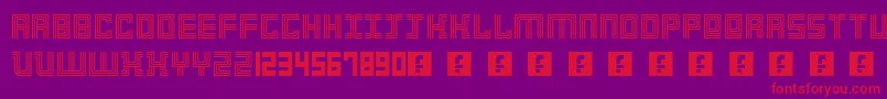 3Strokes Font – Red Fonts on Purple Background