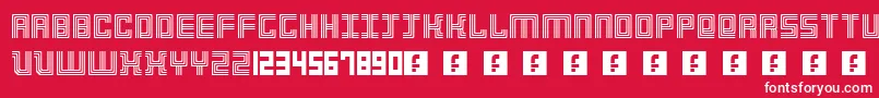 3Strokes Font – White Fonts on Red Background