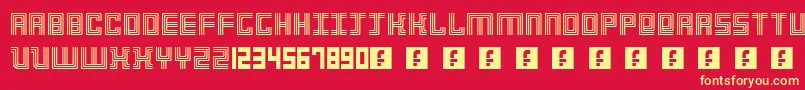 3Strokes Font – Yellow Fonts on Red Background