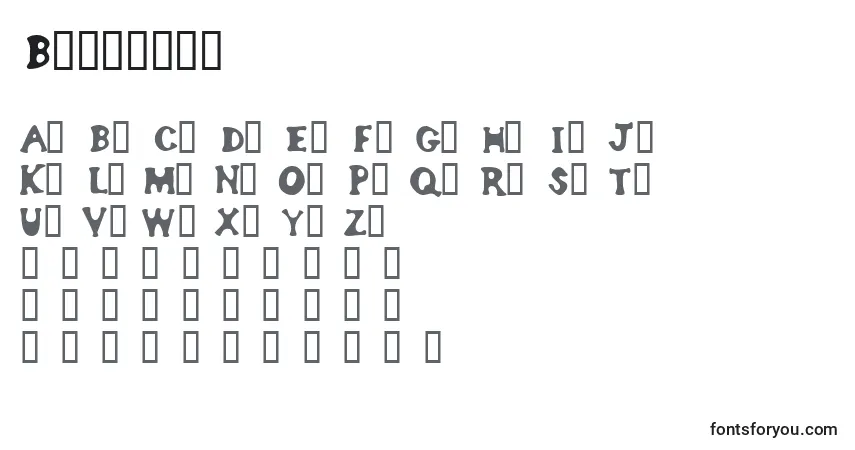 Czcionka Bodypump – alfabet, cyfry, specjalne znaki