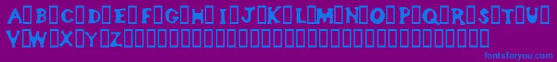 Bodypump Font – Blue Fonts on Purple Background