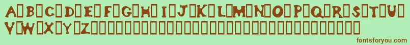 Bodypump Font – Brown Fonts on Green Background