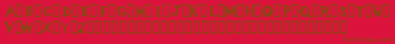 Bodypump Font – Brown Fonts on Red Background