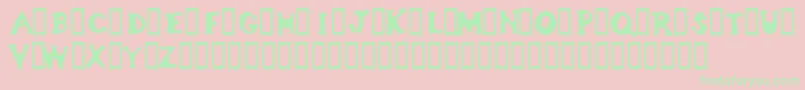 Bodypump Font – Green Fonts on Pink Background