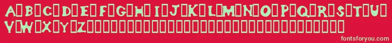 Bodypump Font – Green Fonts on Red Background