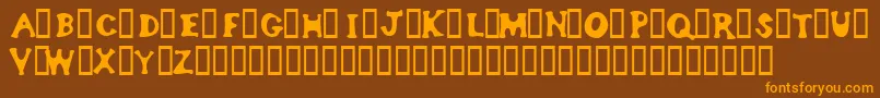 Bodypump Font – Orange Fonts on Brown Background