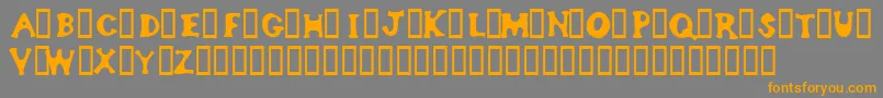 Bodypump Font – Orange Fonts on Gray Background