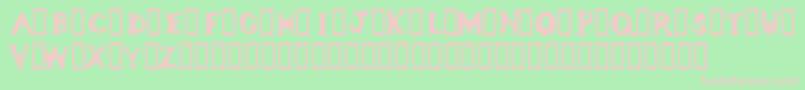 Bodypump Font – Pink Fonts on Green Background