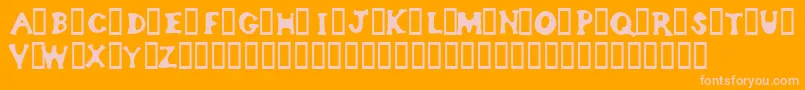 Bodypump Font – Pink Fonts on Orange Background