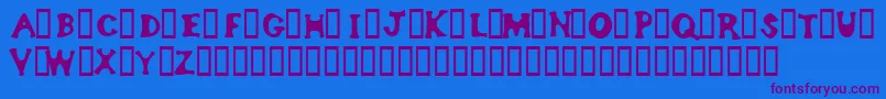Bodypump Font – Purple Fonts on Blue Background